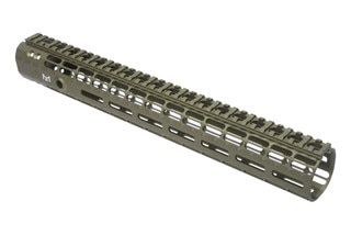 Aero Enhanced Gen 2 15” M-LOK Handguard has an anodized ODG finish